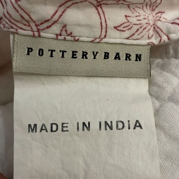 Pottery Barn Two RIA VOILE Pillow Shams Floral Cotton Cottage Core 26x26 - Picture 2 of 12